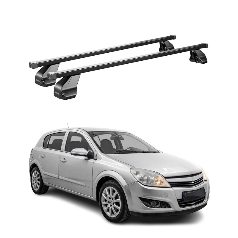 Menabo Dachträger Grundtäger für Opel Astra H 2004-2010 75kg Stahl Schwarz 2 tlg