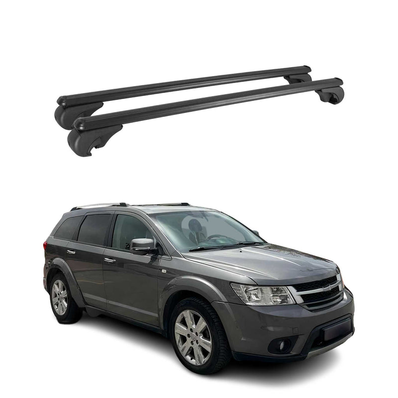 Dachträger für Fiat Freemont 2011-2020 Gepäckträger Grundträger Alu Schwarz 2x