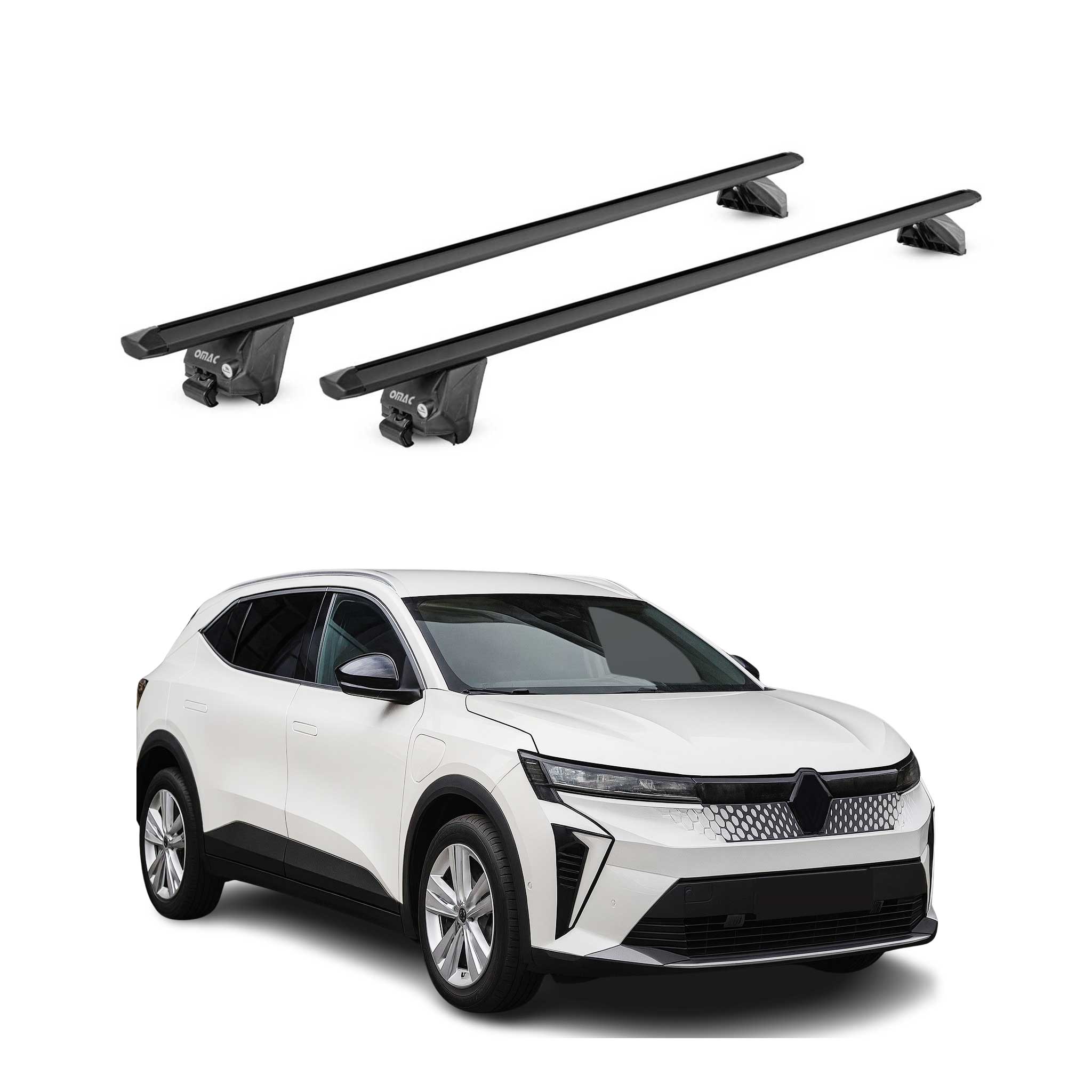 Dachträger Grundträger für Renault Scenic V E-Tech 2024-2026 100kg Alu Schwarz