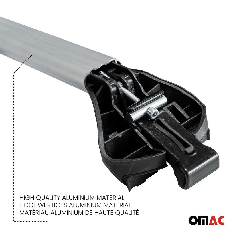 Dachträger Grundträger für DS 4 Cross 2021-2024 TÜV Aluminium Silber 2 tlg