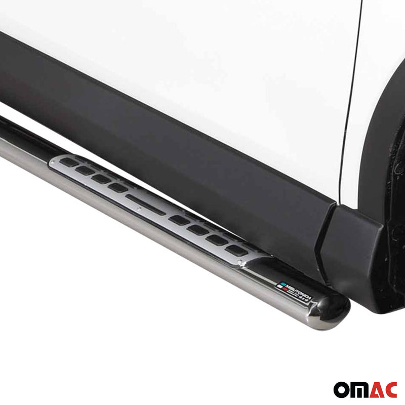 Stahl Seitenschweller Schwellerrohre für Toyota RAV4 2013-2018 Silber