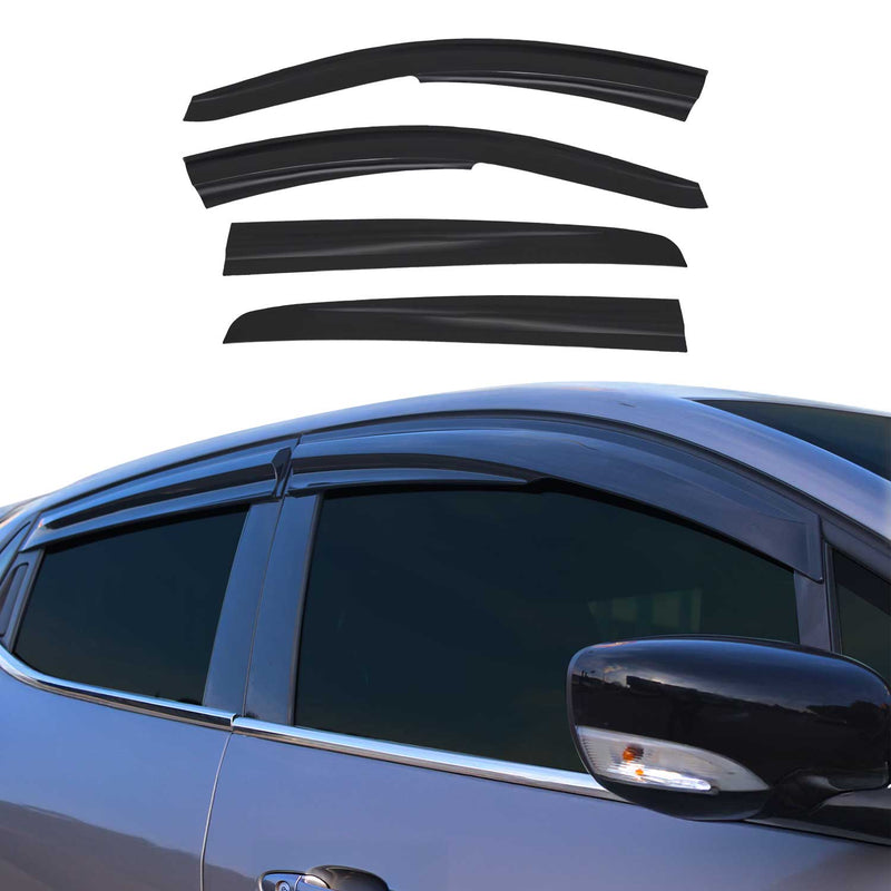 4x Windabweiser Regenabweiser für Opel Astra G 1998-2005 Acryl Dunkel