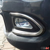 Nebelscheinwerfer Rahmen Umrandung für Fiat 500X 2014-2024 Edelstahl Silber 2tlg