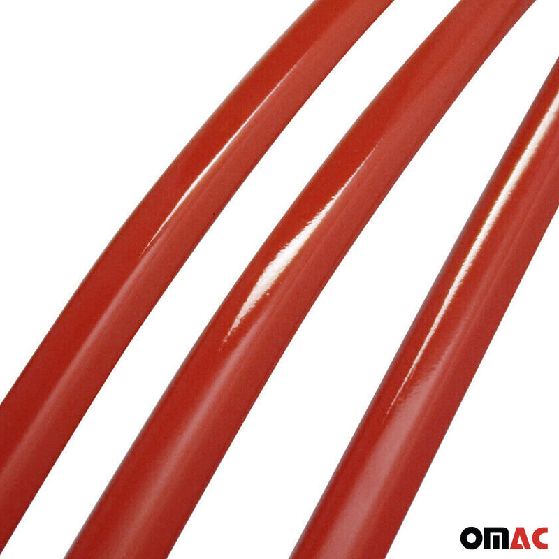 Kühlergrill Leisten Grillleisten für VW T6 2015-2019 Highline Edelstahl Rot 3tlg