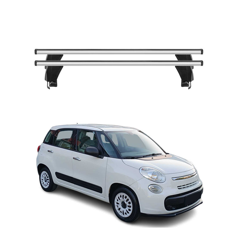 Menabo Dachträger Grundtäger für Fiat 500L 2012-2022 50kg Aluminium Silber 2 tlg