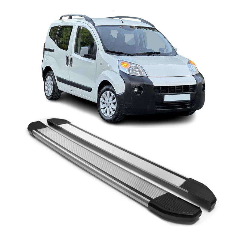 Aluminium Seitenschweller Trittbretter für Citroen Nemo 2008-2021 Silber 2tlg