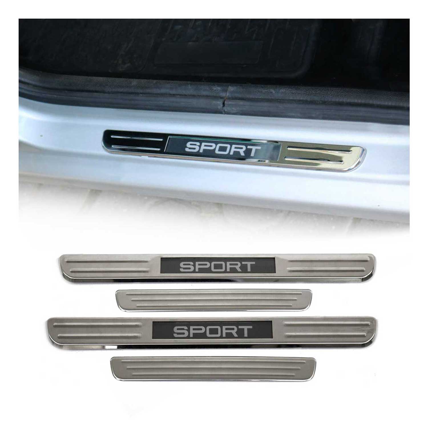 Einstiegsleisten Türschweller Sport für VW Golf Edelstahl Chrom 4tlg