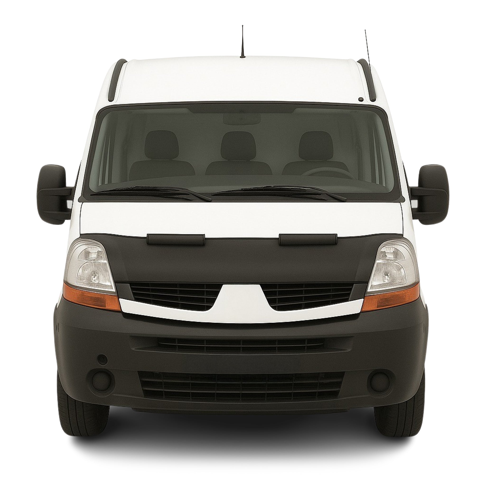Haubenbra Steinschlagschutz Bonnet Bra für Renault Master 2003-2010 Schwarz Halb