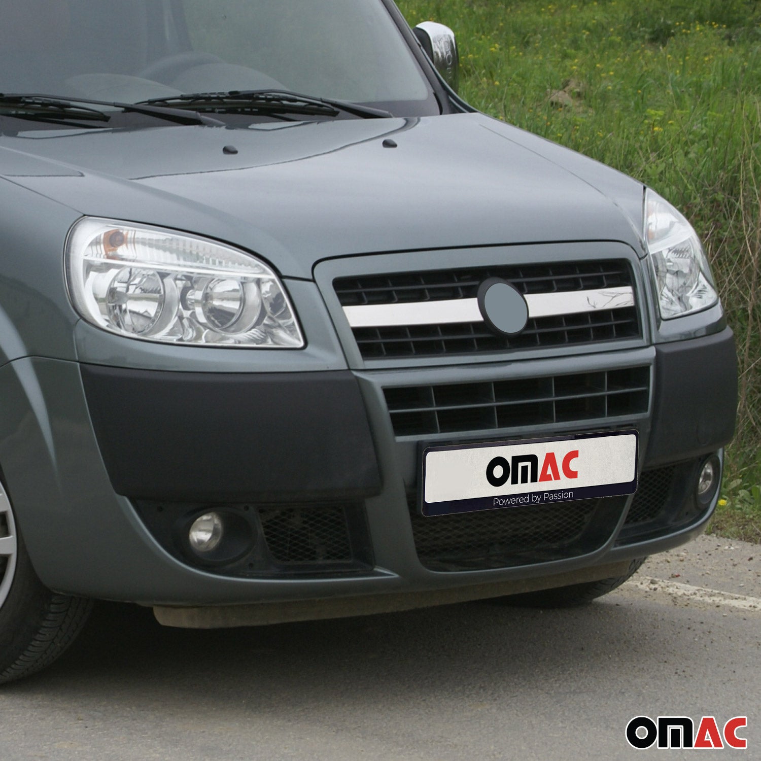 Kühlergrill Leisten Grillleisten für Fiat Doblo 2006-2010 Edelstahl Chrom 2tlg