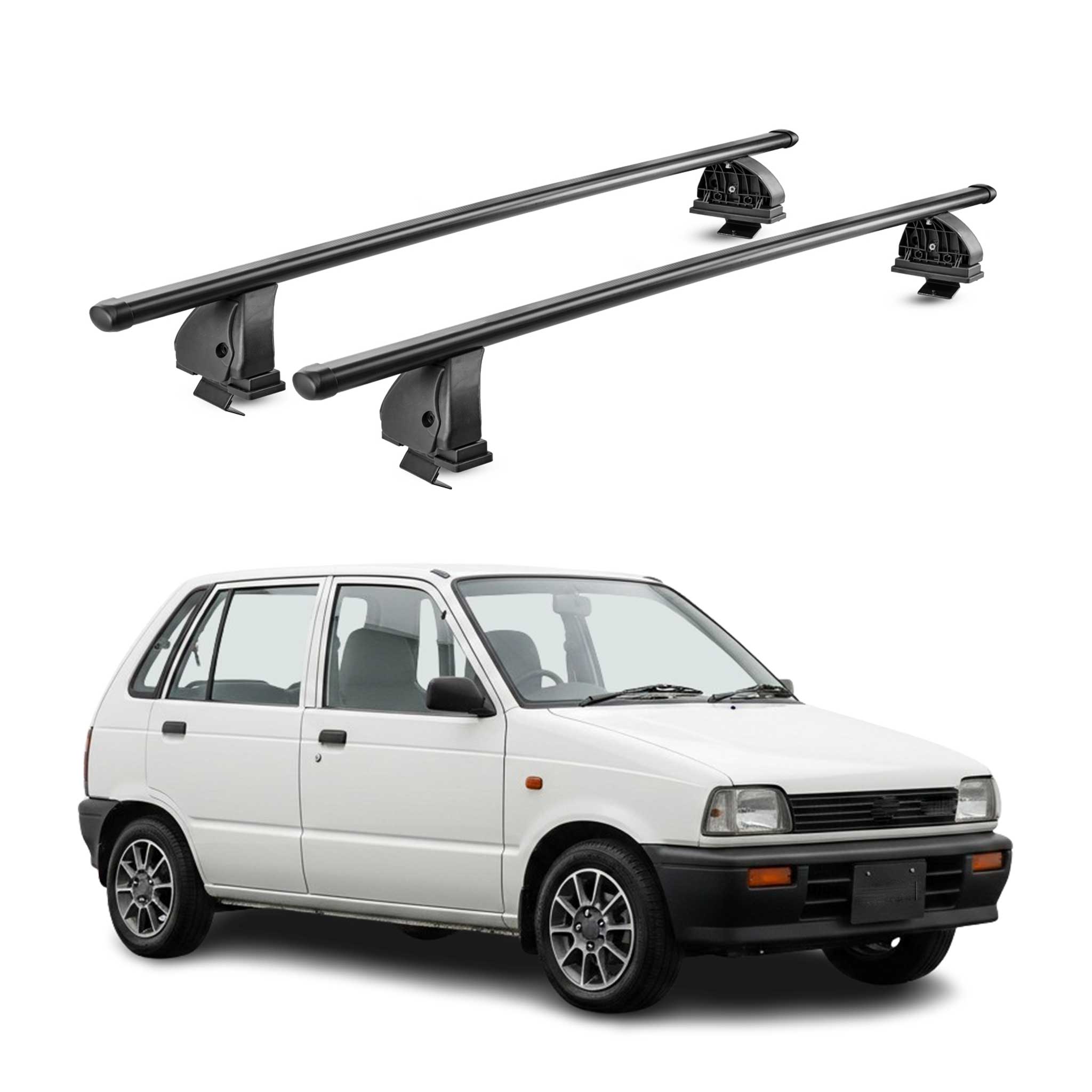 Stahl Dachträger für Suzuki Alto CA-CL-HA 1986-2002 TÜV 75 kg 2tlg Schwarz