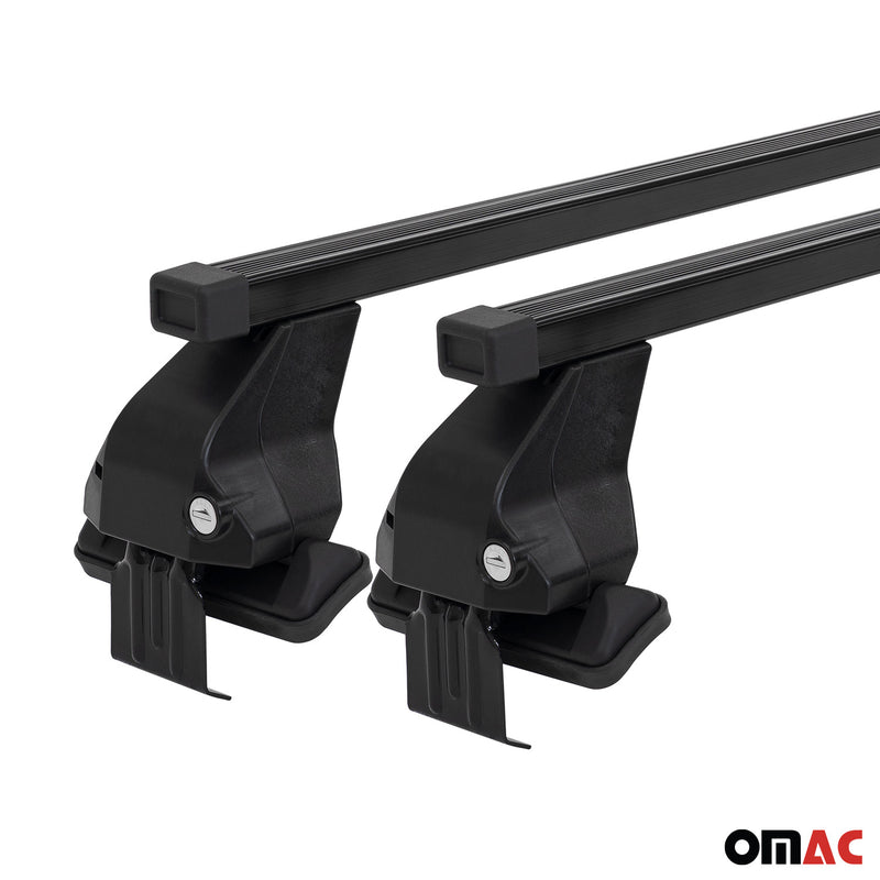 Menabo Dachträger für Nissan Qashqai J11 2014-2017 Pre-FL 50kg Stahl Schwarz 2x