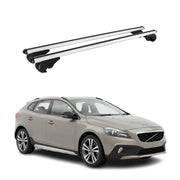 Dachträger Grundträger für Volvo V40 Cross Country 2013-2019 TÜV Alu Silber 2x