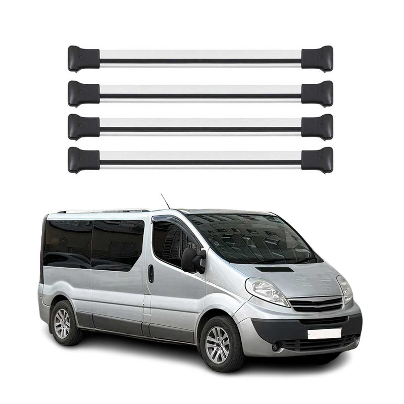 Dachträger Gepäckträger für Nissan Primastar 2001-2014 Relingträger Alu Grau 4x