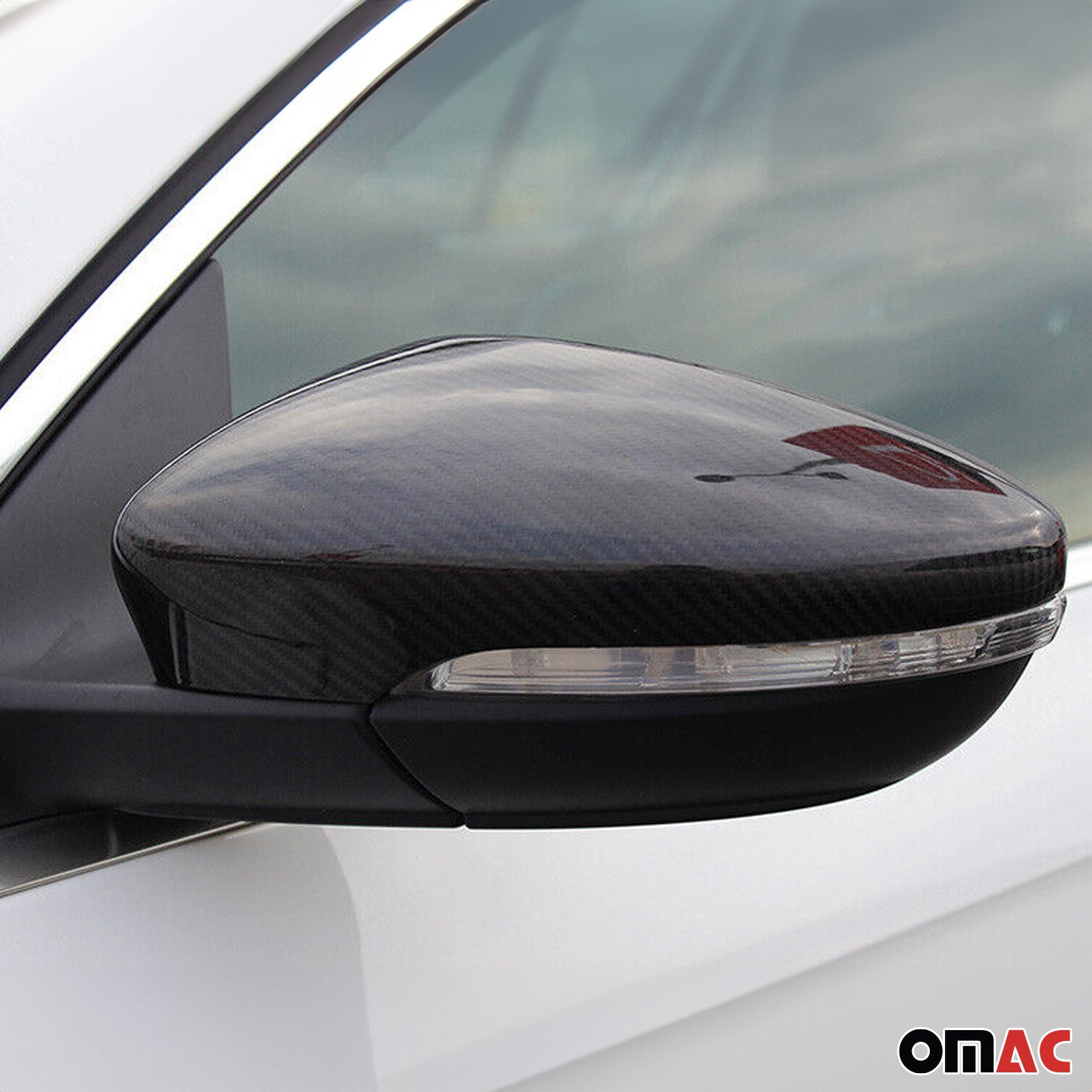 Spiegelkappen Spiegelabdeckung für VW Scirocco 2008-2017 Echt Carbon Schwarz 2x