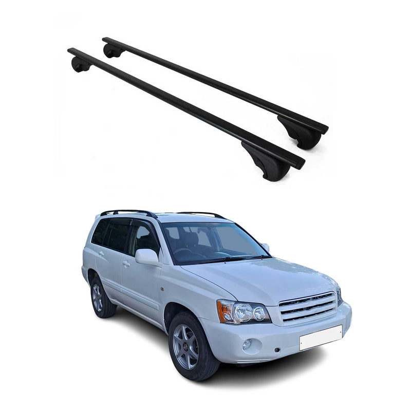 Dachträger Grundtäger für Toyota Kluger 2000-2013 75kg Metall Schwarz 2 tlg