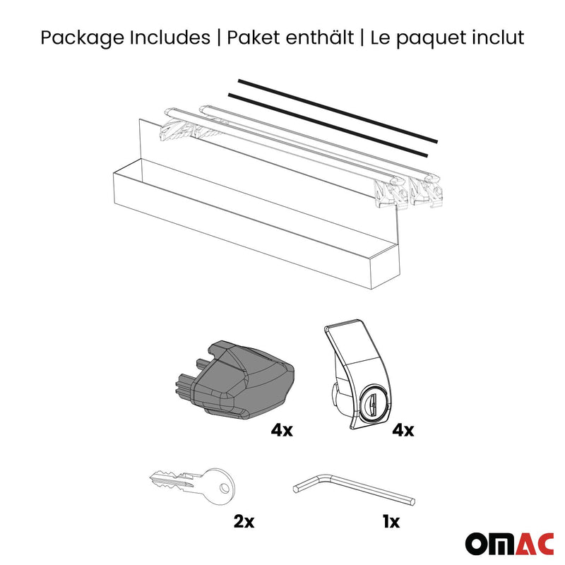 Dachträger Gepäckträger für Subaru Impreza Wagon XV 1993-2012 Alu TÜV Schwarz 2x