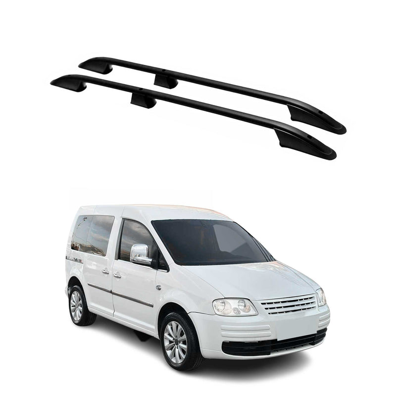 Dachreling Dachgepäckträger für VW Caddy III 2003-2015 Kurzer Alu ABE Schwarz 2x