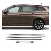 Fensterleisten Zierleisten für Fiat Tipo Kombi 2015-2026 Edelstahl Chrom 6tlg