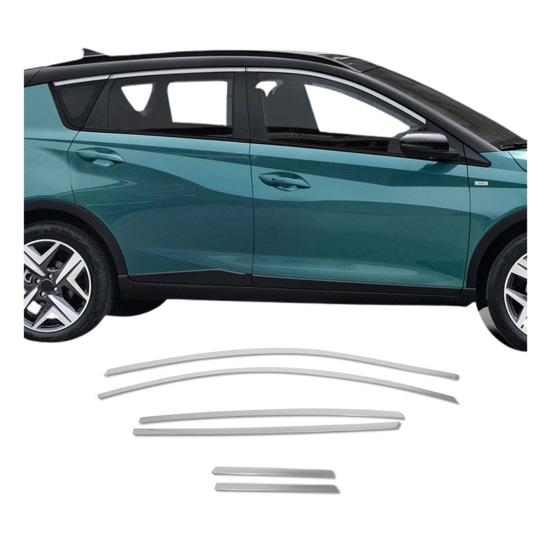 Fensterleisten Zierleisten für Hyundai Bayon 2021-2025 Edelstahl Chrom 6tlg