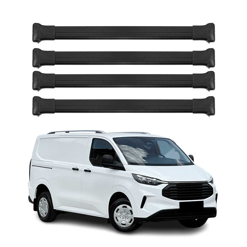Dachträger für Ford Transit Custom / Tourneo Custom 2023-25 75kg Alu Schwarz 4x