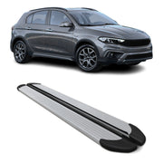 Seitenschweller Trittbretter Schweller für Fiat Tipo Cross 2020-2026 Alu Grau