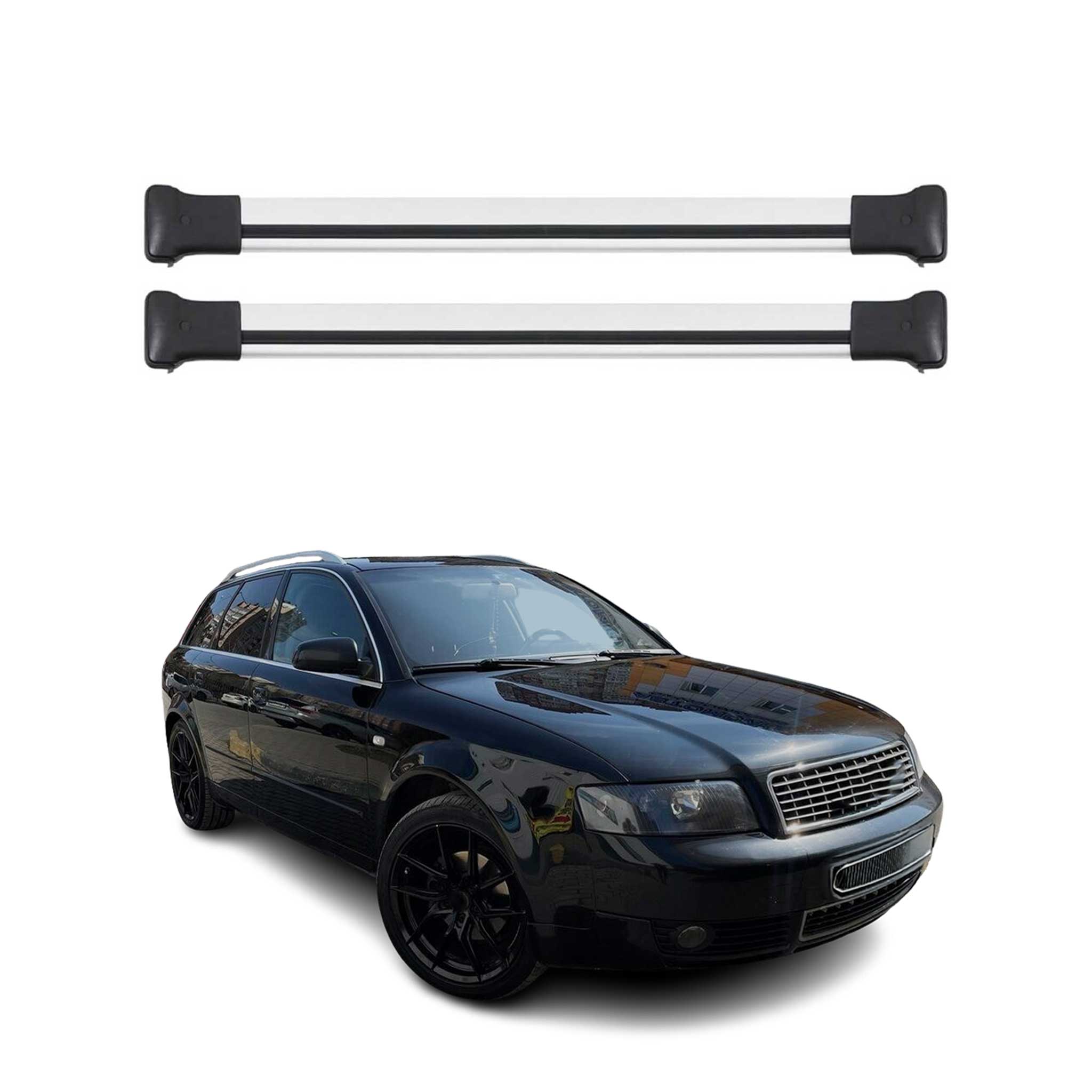 Dachträger Grundtäger für Audi A4 B6 B7 Avant 2001-2008 75kg Alu Silber 2 tlg