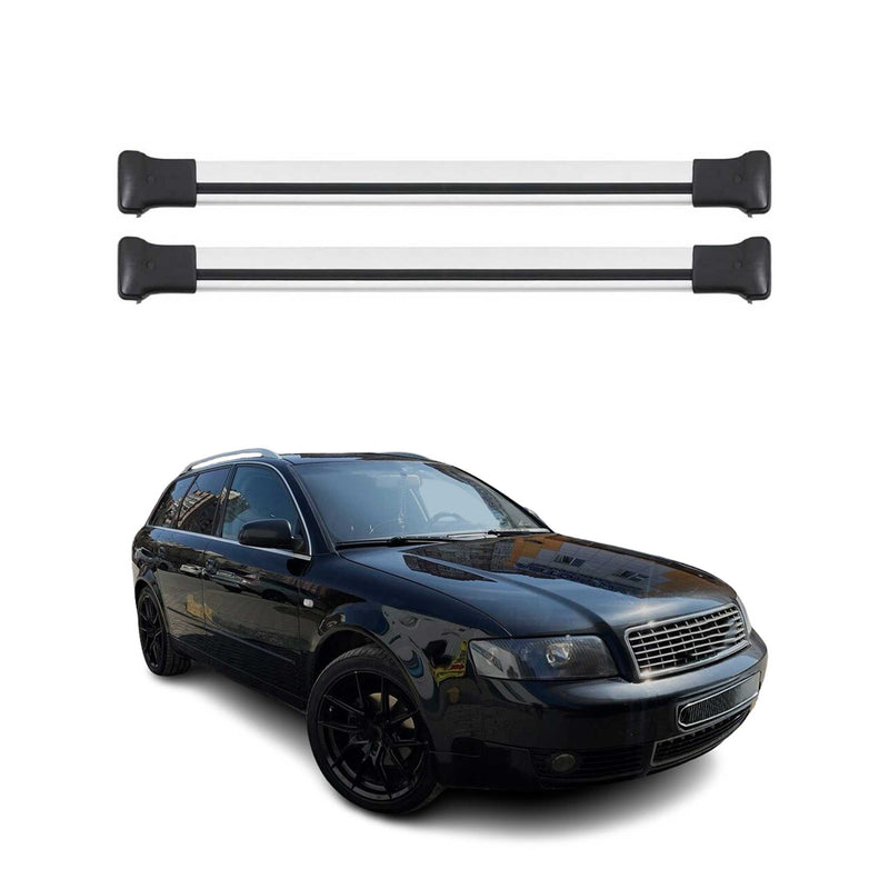 Dachträger Grundtäger für Audi A4 B6 B7 Avant 2001-2008 75kg Alu Silber 2 tlg