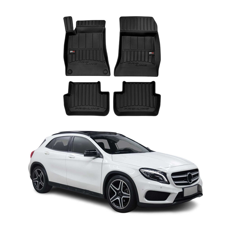 OMAC Gummi Fußmatten für Mercedes GLA X156 2013-2019 3D Premium Gummi Schwarz 4x