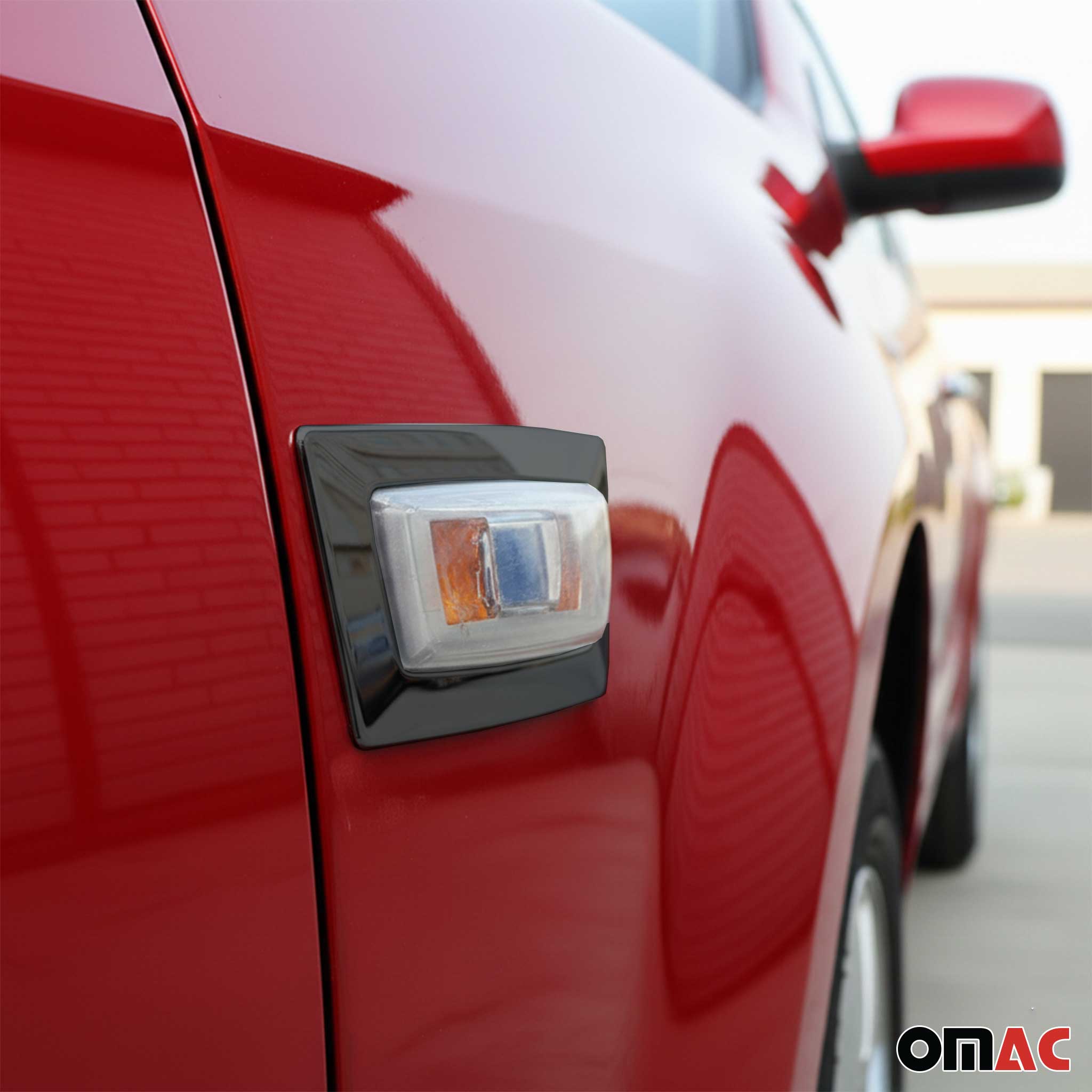 Blinkerrahmen Signalblende Seitenblinker für Opel Corsa 2014-2019 Chrom Dunkel