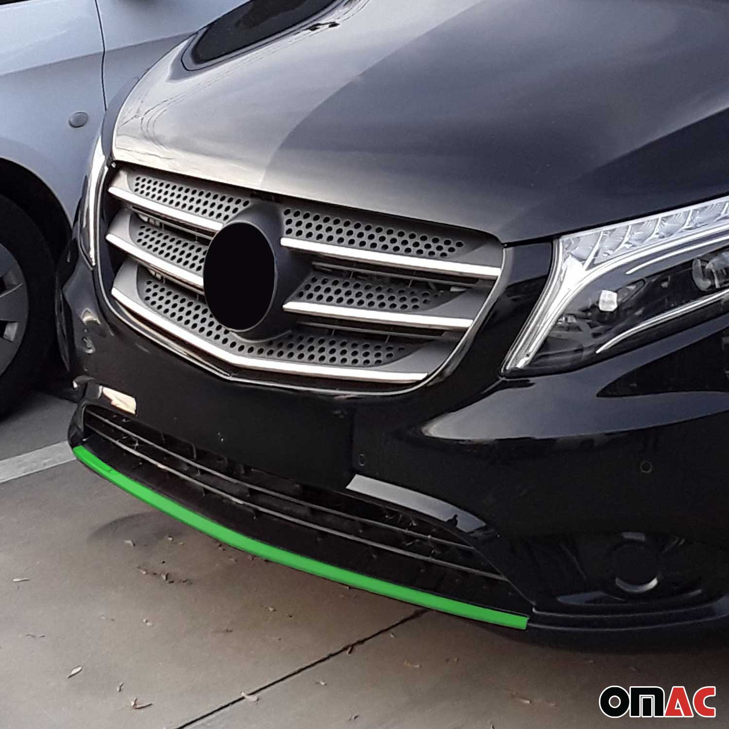 Kühlergrill Leisten Grillleisten für Mercedes Vito 2014-2019 Edelstahl Grün 1tlg
