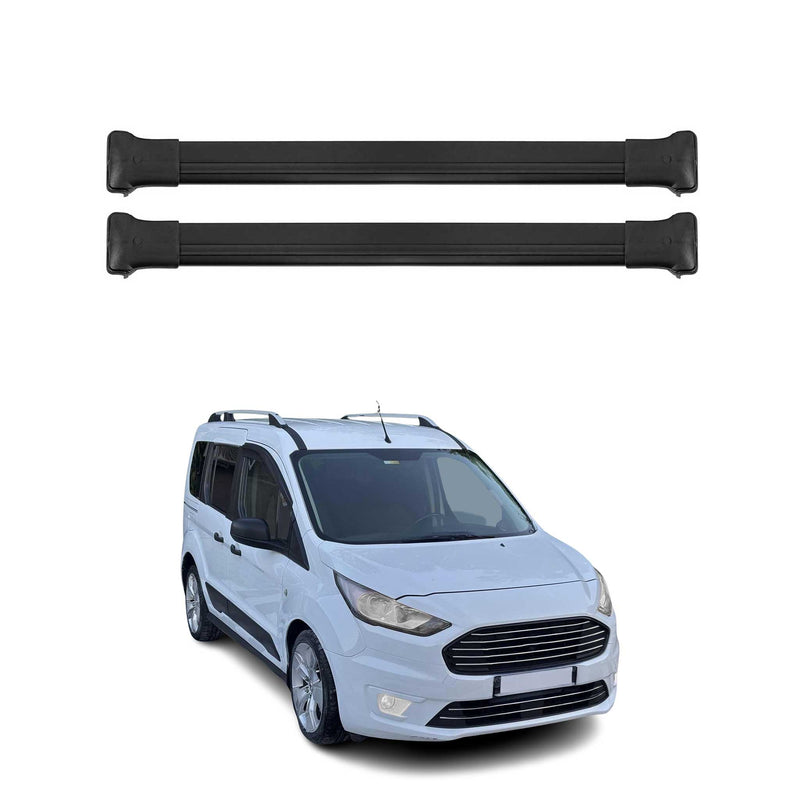 Dachträger Grundtäger für Ford Connect 2014-2021 75kg Aluminium Schwarz 2 tlg
