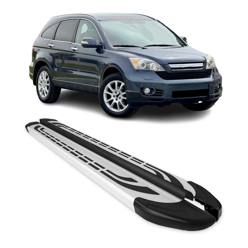 Trittbretter Seitenschweller Seitenbretter für Honda CR-V 2006-2012 Alu Grau