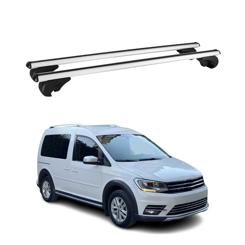 Dachträger Grundtäger für VW Caddy 2015-2025 75kg Aluminium Silber 2 tlg