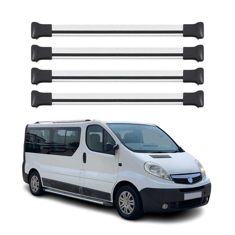 Dachträger Gepäckträger für Opel Vivaro 2001-2014 Relingträger Alu Silber 4x