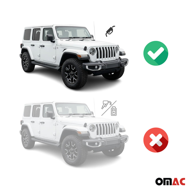 OMAC Gummimatten Fußmatten für Jeep Wrangler 2017-2025 TPE Schwarz 4tlg