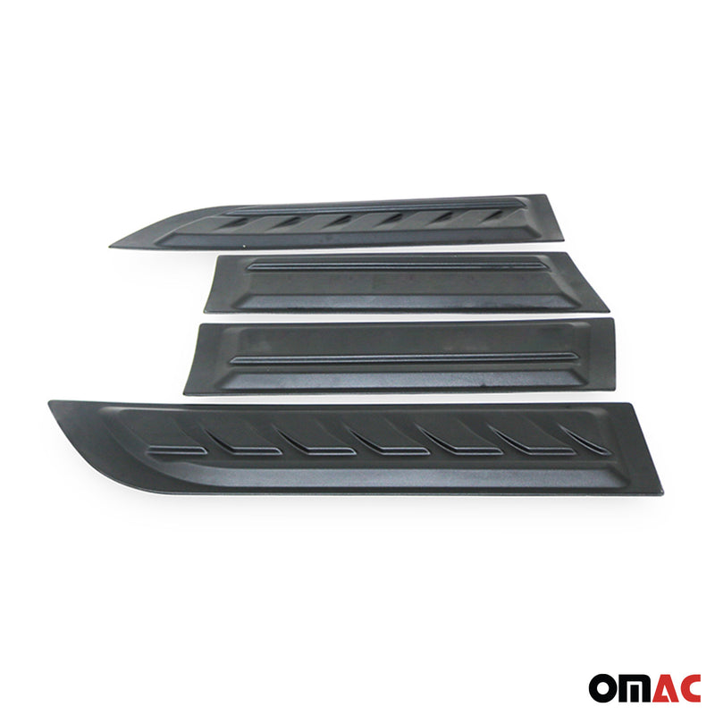 Türschutzleisten Seitenschutz für Toyota Hilux 2015-2025 ABS Schwarz 4tlg