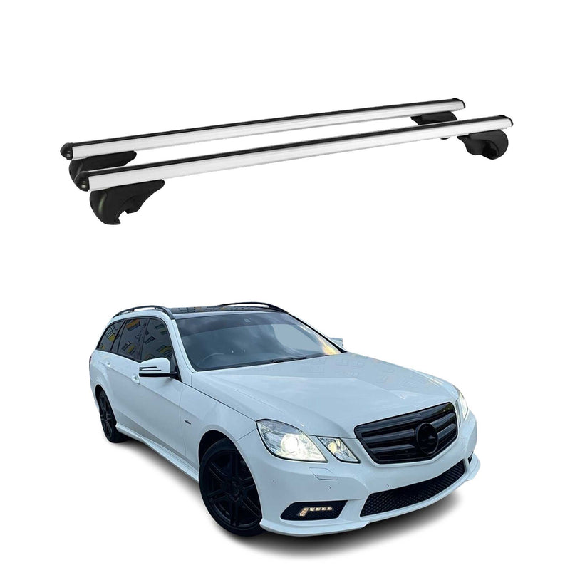 Dachträger für Mercedes E Klasse S212 T-Modell 2009-2016 75kg Alu Silber 2x