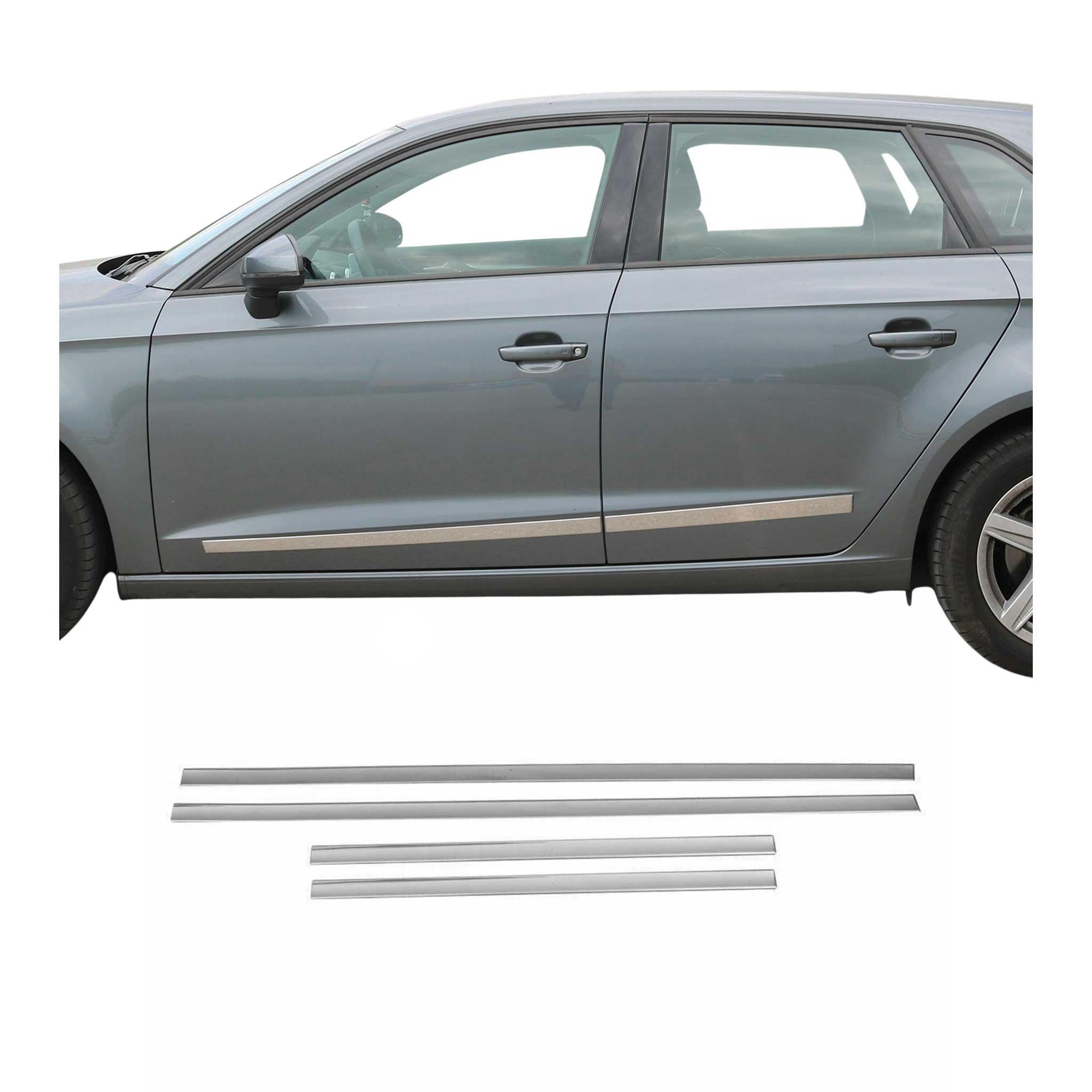 Türschutz Türleiste Seitentürleiste für VW Sharan 2010-2023 Chrom Edelstahl 4x