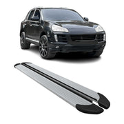 Seitenschweller Trittbretter Schweller für Porsche Cayenne 2003-2010 Alu Grau