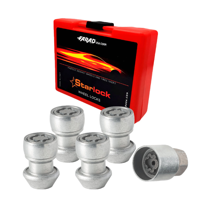 Radschloss Radschrauben Satz für Volvo V50/ S40/ V40 Silber 4tlg M12X1.5