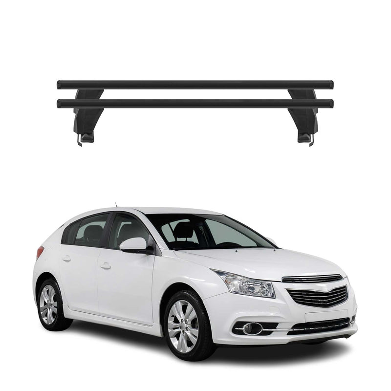 Menabo Dachträger für Chevrolet Cruze 2009-2016 Schrägheck 50kg Alu Schwarz 2x