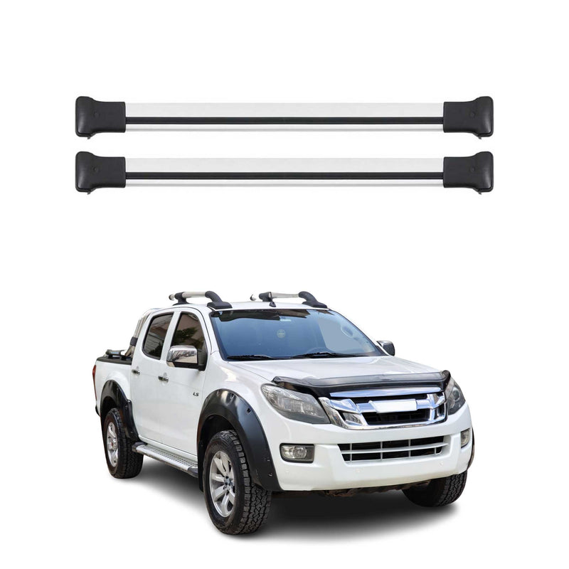 Dachträger Grundtäger für Isuzu D-Max 2012-2019 75kg Aluminium Silber 2 tlg