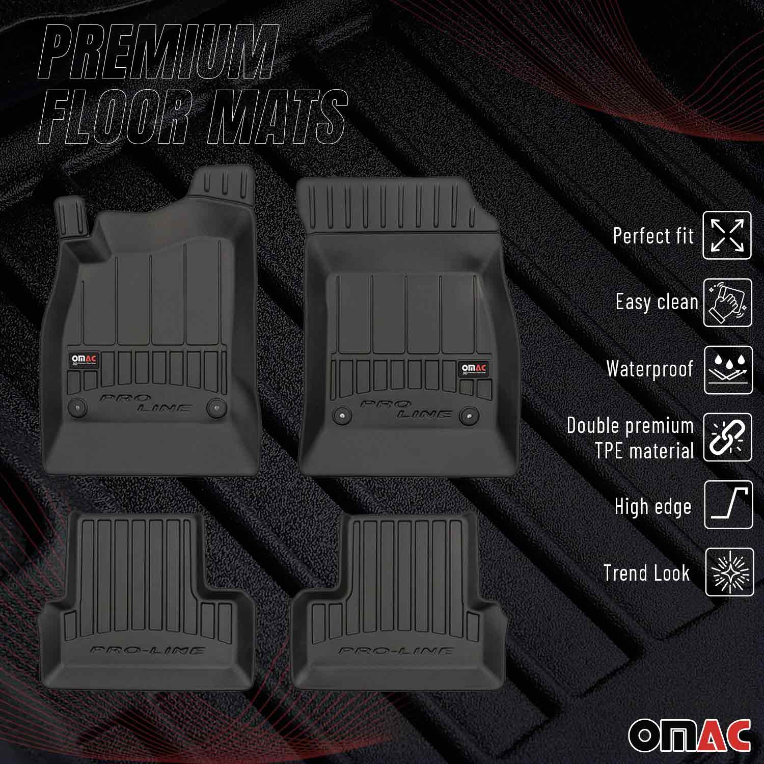 OMAC Gummi Fußmatten für Opel Astra J 2009-2015 Premium TPE Automatten 4tlg