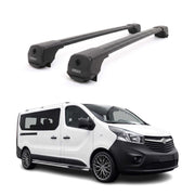 Dachträger Grundträger für Fiat Talento 2016-2020 Aluminium 75kg Schwarz 2tlg