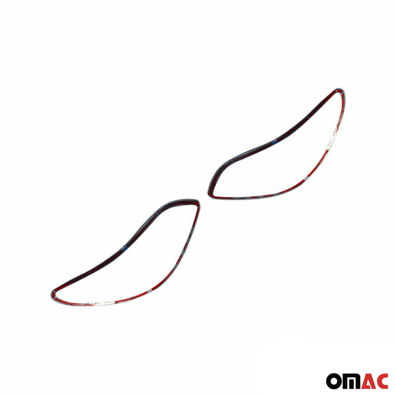 Rücklicht Leisten Heckleuchte für Peugeot 206 1998-2009 Chrom ABS Silber 2tlg