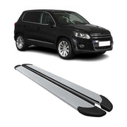 Trittbretter Seitenschweller Seitenbretter für VW Tiguan 2007-2016 Silber Alu 2x