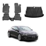 OMAC Fußmatten & Kofferraumwanne Set für VW Scirocco Schrägheck 2009-2017