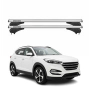 Menabo Dachträger Grundtäger für Hyundai Tucson TL 2015-2020 Aluminium Silber 2x