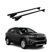Menabo Grundträger Dachträger für Suzuki SX4 S-Cross 2016-2021 ABE Alu Schwarz
