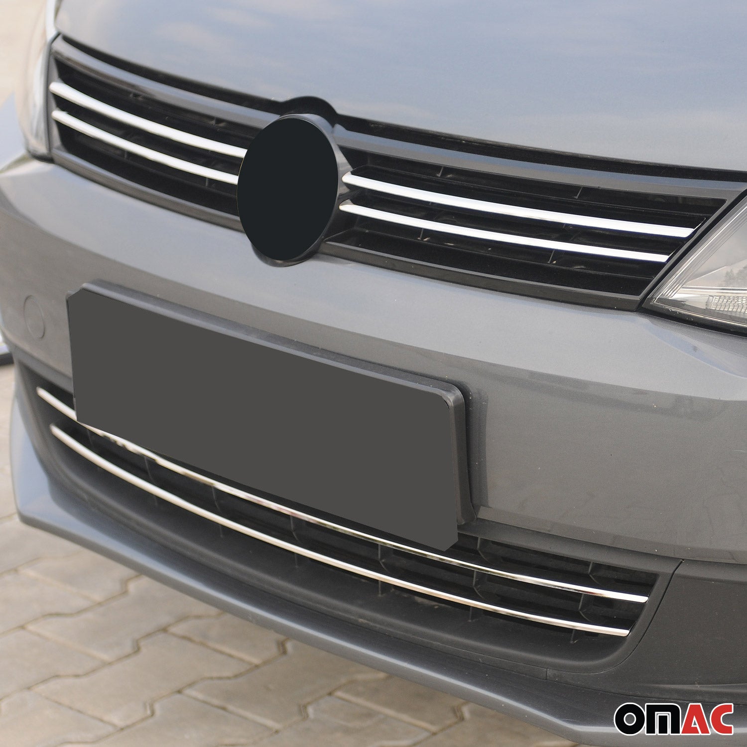 Kühlergrill Leisten Grillleisten für VW Jetta 2010-2014 Edelstahl Chrom 6tlg